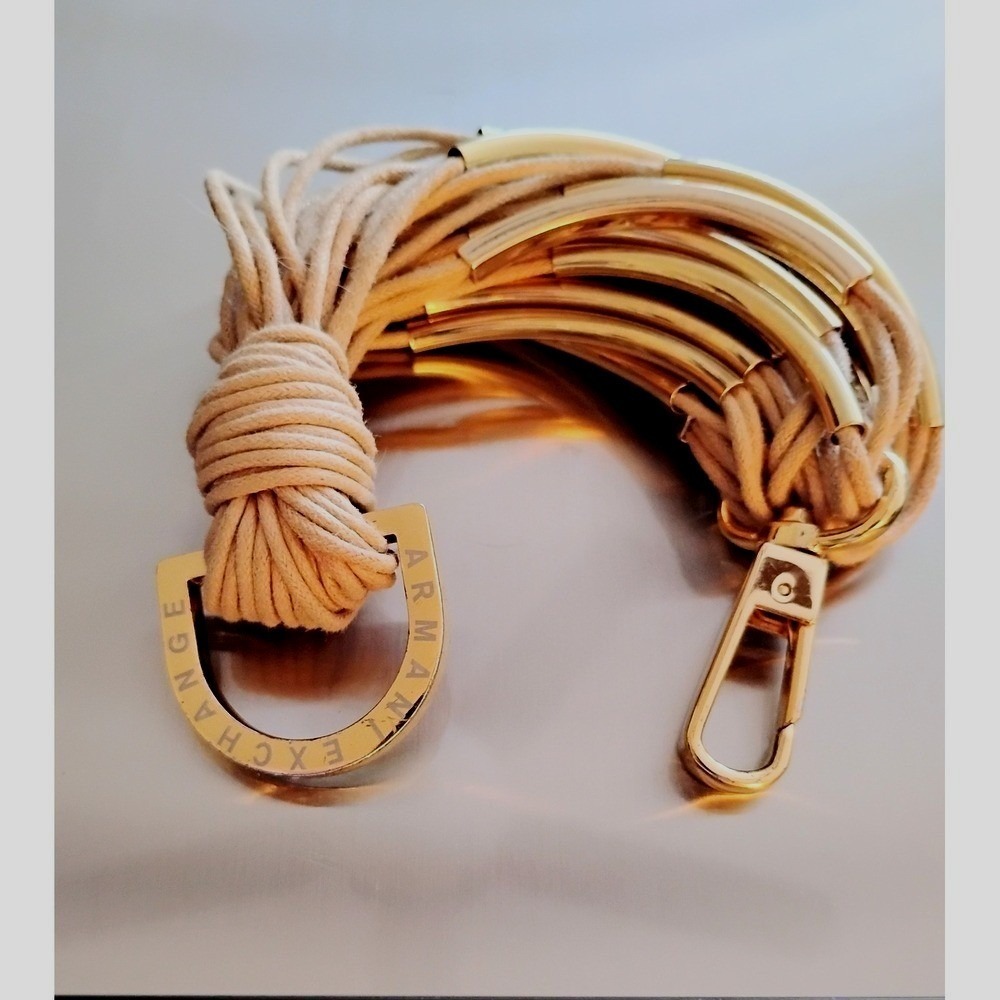 Armani Exchange Multi Strand Cord Tube Statement Bracelet quiet luxury preppy